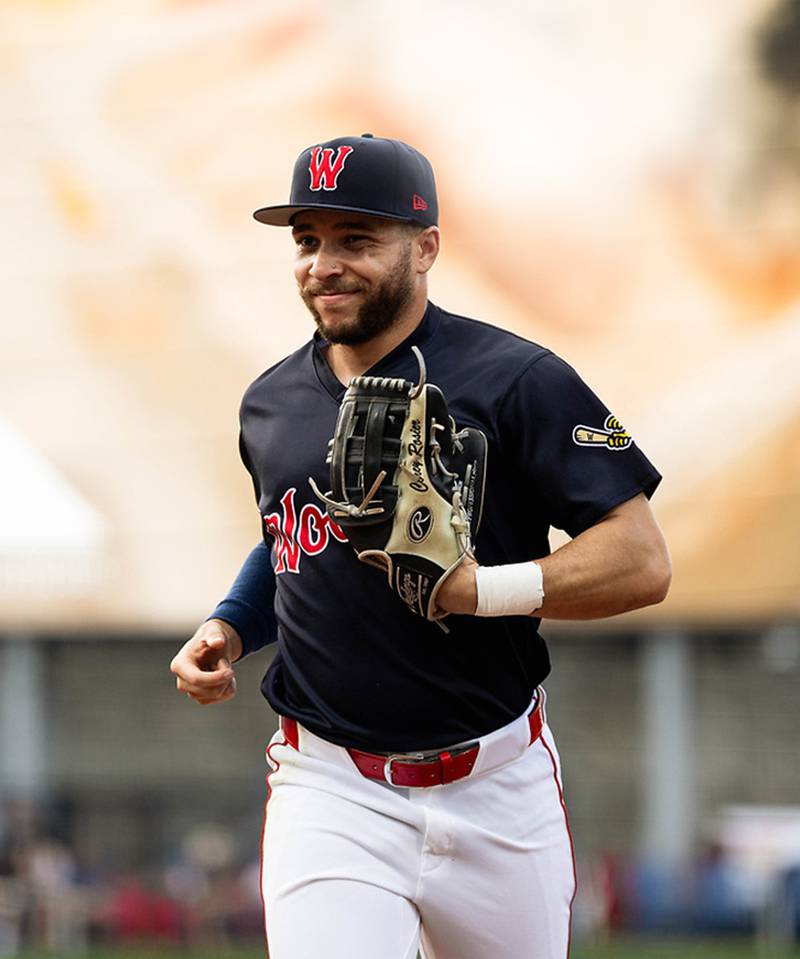 Worcester Red Sox player on the field